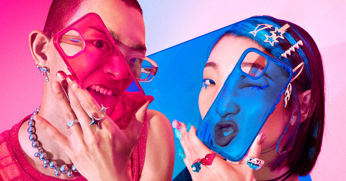 Coque iPhone transparente de couleurs