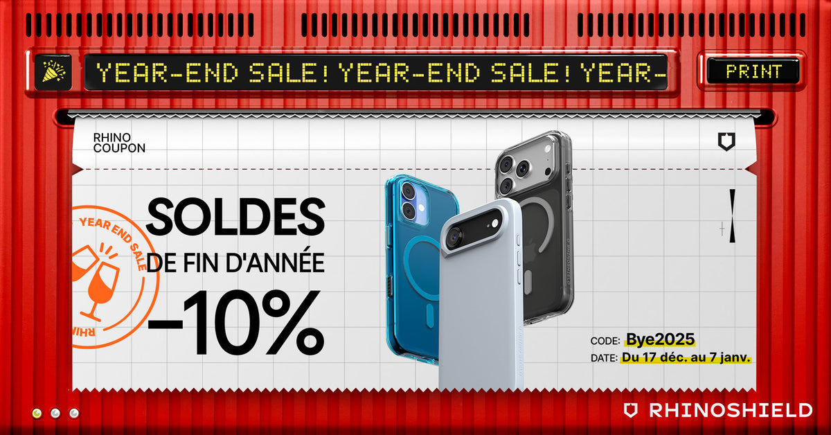 Blog banner soldes de fin d'année RHINOSHIELD promo -10%